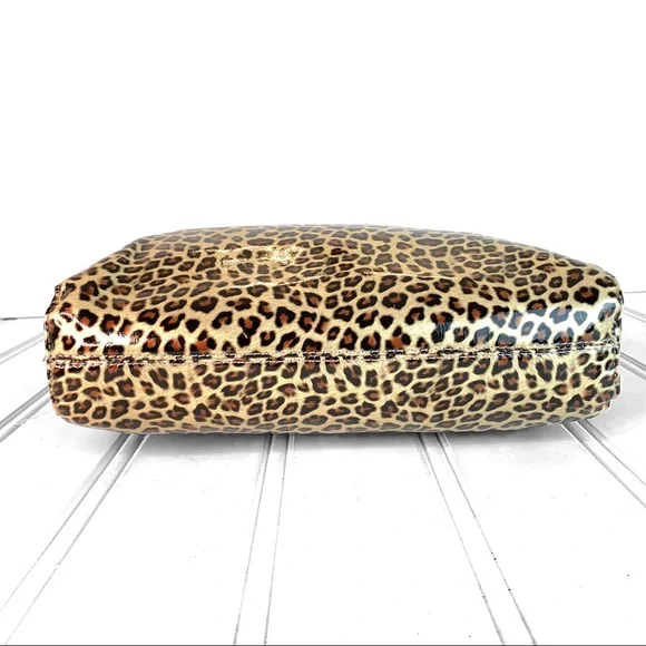 NWOT JESSICA ANIMAL PRINTS LARGE BROWN TOTE SHOULDER BAG TAN STRAP COSME… - Picture 6 of 8